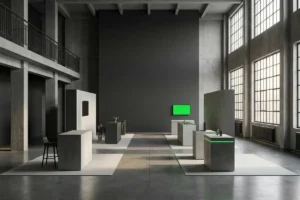 Montaje de una activación de producto en un espacio industrial